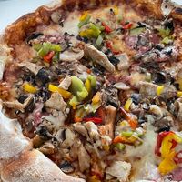 Pizza Vegan BBQ-Chicken at Pizzeria Napoli in Leipzig