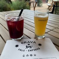 tinto verano - wine with lemon lime soda. Lighter than sangria.  at GRAVA in Pals