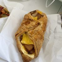 Ham and cheese pastry  at Grain & Goodness in Tynemouth