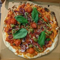 Pizza (don't remember which one).  at Oregano Pizza Imbiss in Berlin