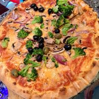 Just look at it!! 🤤😍 at Oregano Pizza Imbiss in Berlin