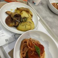 Spaghetti and potatoes   at FCO - Eataly - T1 in Fiumicino