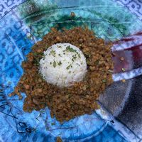 Rice and lentils   at Kamene Price in Bale