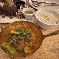 Curry de vegetales  at Delhi6 in Panajachel