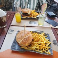 My husband had the vegan beyond burger at Home Burger in Kos