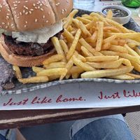 Beyond meat vegan protein burger   at Home Burger in Kos