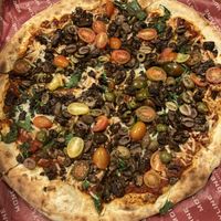 Vegan pizzaa  at Moneyline Pizza & Bar in Las Vegas