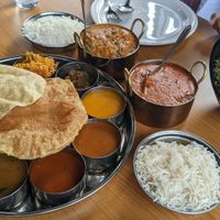 One of the dinner specials and fried rice! at The Madras Cafe in Ocala