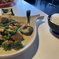Green Curry with Jasmine Rice  at Mint Bistro in Milford