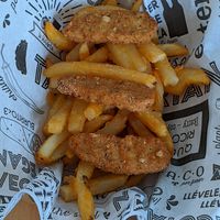 Chicken strips and fries at Tacotarian in San Diego