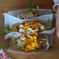 Fish taco, deep-fried avocado taco at Tacotarian in San Diego