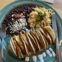 Special chimichanga was delicious.. I can eat a lotttt and this totally filled me up it’s prob 2 meals for average person  at Tacotarian in San Diego