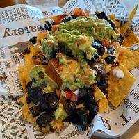 Nachos with mushroom asada at Tacotarian in San Diego