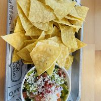 Guac and chips  at Tacotarian in San Diego