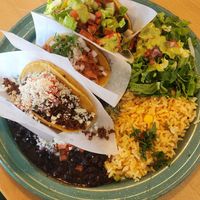 Taco plate at Tacotarian in San Diego