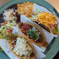 Taco platter at Tacotarian in San Diego