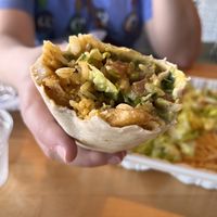 Cali burrito inside (subbed rice for beans)  at Tacotarian in San Diego