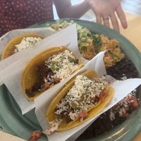 Taco plate  at Tacotarian in San Diego
