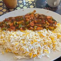 Rice and veggie mix at Sheeba Restaurant in Dearborn