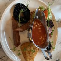 vegan english breakfast   at The Library At County Hall in South East London