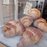 Raspberry crossiants 🥐  at The Cornish Bakery in Keswick