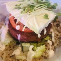 California burger bowl at Pianta at the New Deal Cafe in Greenbelt