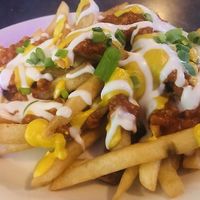 Loaded fries!! at Pianta at the New Deal Cafe in Greenbelt