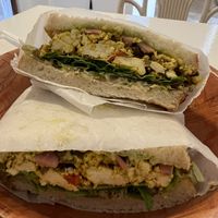 Breakfast Sandwich is hella yum  at Plant Based Paradise - Kaimuki in Honolulu