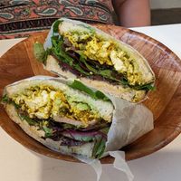 Breakfast sandwich at Plant Based Paradise - Kaimuki in Honolulu