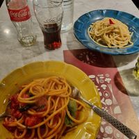 The two vegan pasta options at Al Dente Spaghetteria in Salerno