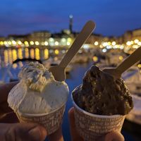 Avocado coconut and banana chocolate   at Gelateria I Nonni in Rovinj