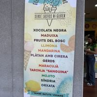 Vegan ice cream options (also vegan shakes on demand)   at Brina in Barcelona