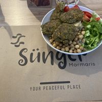 Vegan falafel bowl  at Sünger Butik Cafe in Marmaris