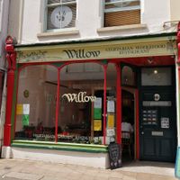 The outside. at Willow Vegetarian Garden Restaurant in Totnes