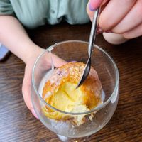 Deep fried ice cream  at Sen Viet Vegan in Edinburgh