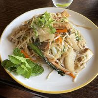 Flat rice noodle stir fry   at Sen Viet Vegan in Edinburgh