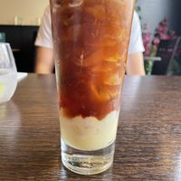 Iced Vietnamese coffee   at Sen Viet Vegan in Edinburgh