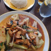 Grilled aubergine dish at Sen Viet Vegan in Edinburgh