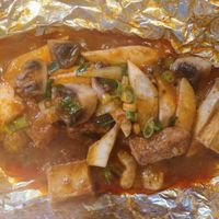 Tofu and mushroom sizzling at Sen Viet Vegan in Edinburgh