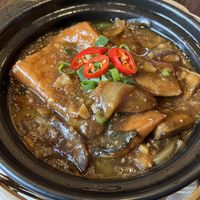 Hà Nội caramel banana fish stew   at Non Viet Vegan in Edinburgh