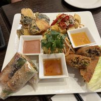 Variety appetizer   at Non Viet Vegan in Edinburgh