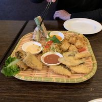 starter platter to share, 3 people   at Non Viet Vegan in Edinburgh