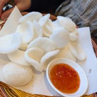 Vegan crackers at Sen Viet Vegan in Edinburgh