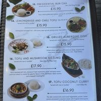 Menu  at Non Viet Vegan in Edinburgh