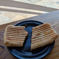 Panini Caprese with vegan cheese at PaniniCafe in Valparaiso