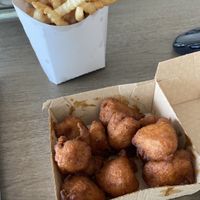Plant based nuggets and fries  at milkbread in Davidson