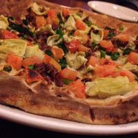The Vegani with extra artichokes at Roscoe's Pizzeria in Takoma Park
