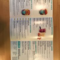 menu (as of Dec '23)  at Nékter Juice Bar in Valparaiso