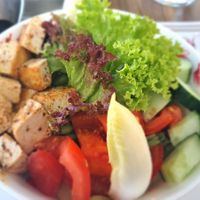 Tofu poke bowl at Vincafe La Barca in Luzern