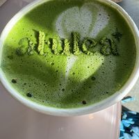 Black sesame with oat milk without honey  #Veganuary at Atulea Matcha in Seattle